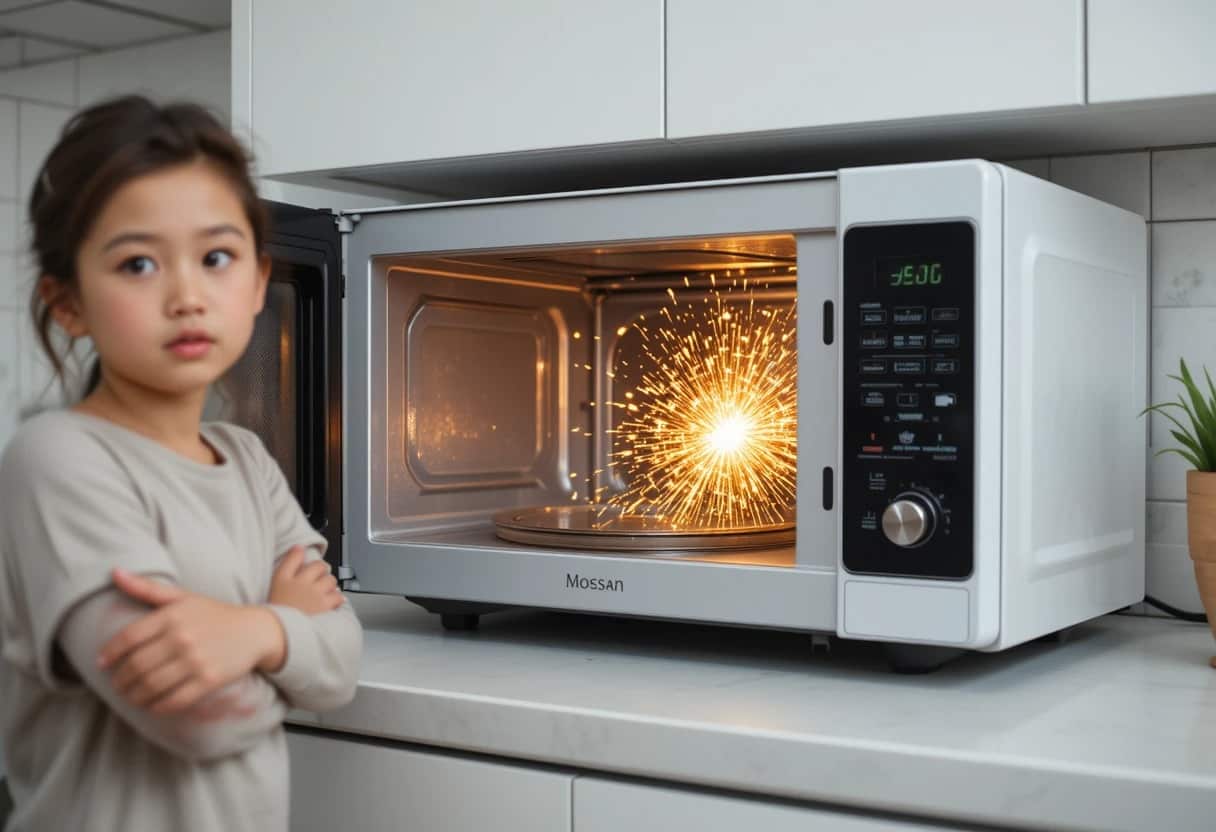 Microwave Made A Zzzt Sound And A Flash Of Fire
